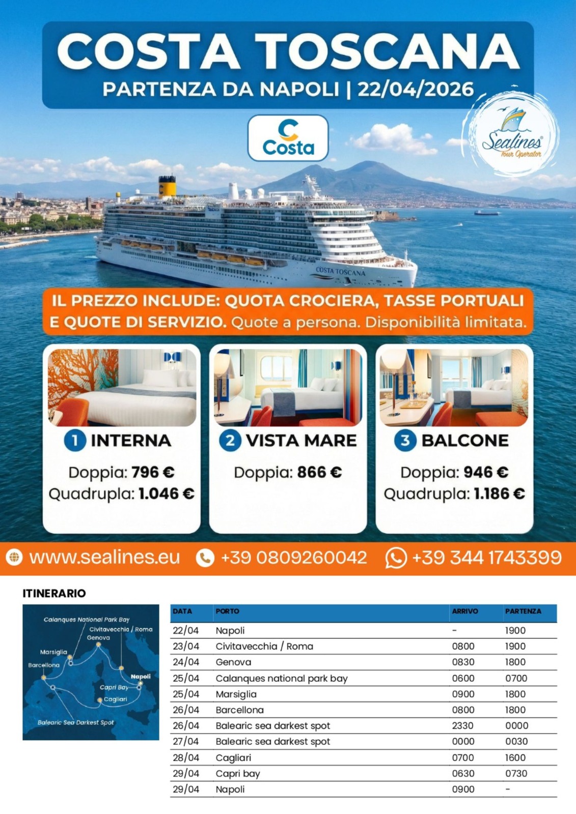 crociera costa toscana